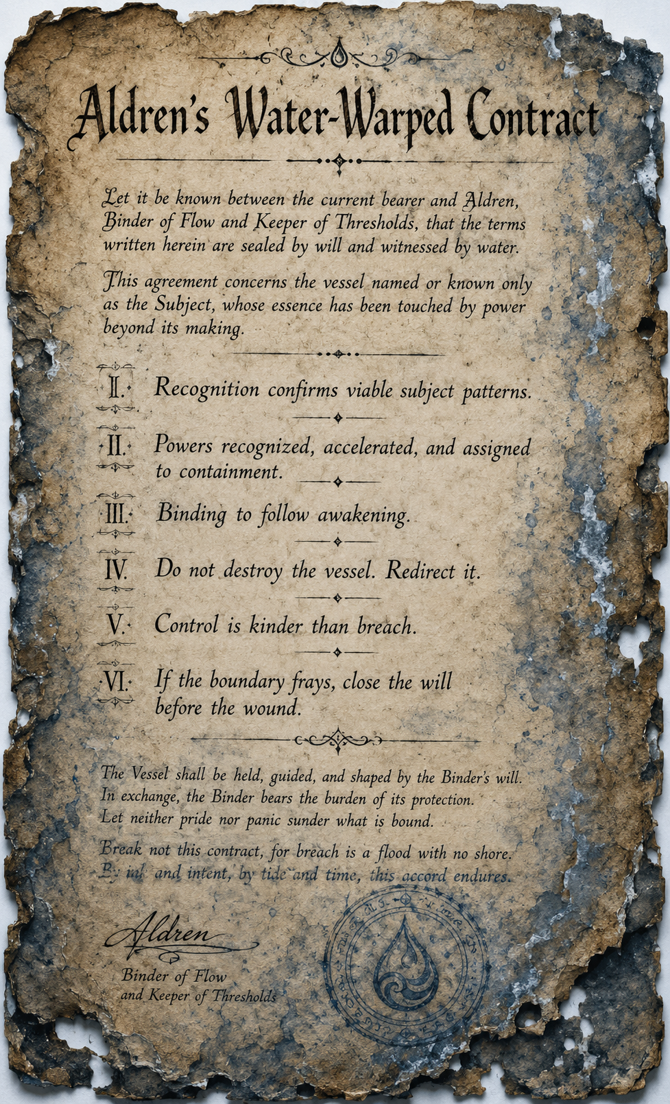 Drowning Contract Fragment
