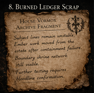Burned Ledger Scrap