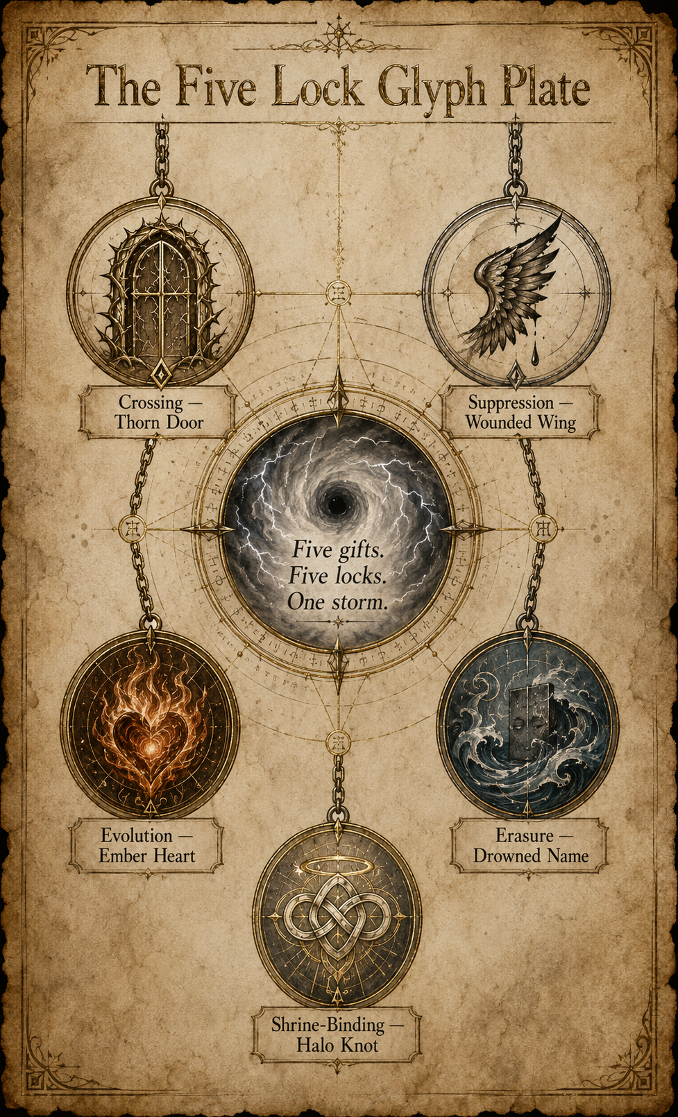 Five Locks Puzzle Key