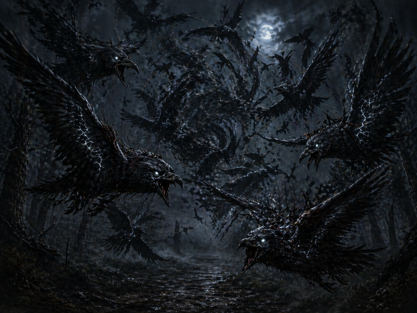 Road-Scar Raven Swarm