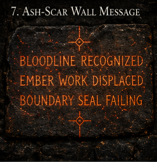 Ash-Scar Wall Message