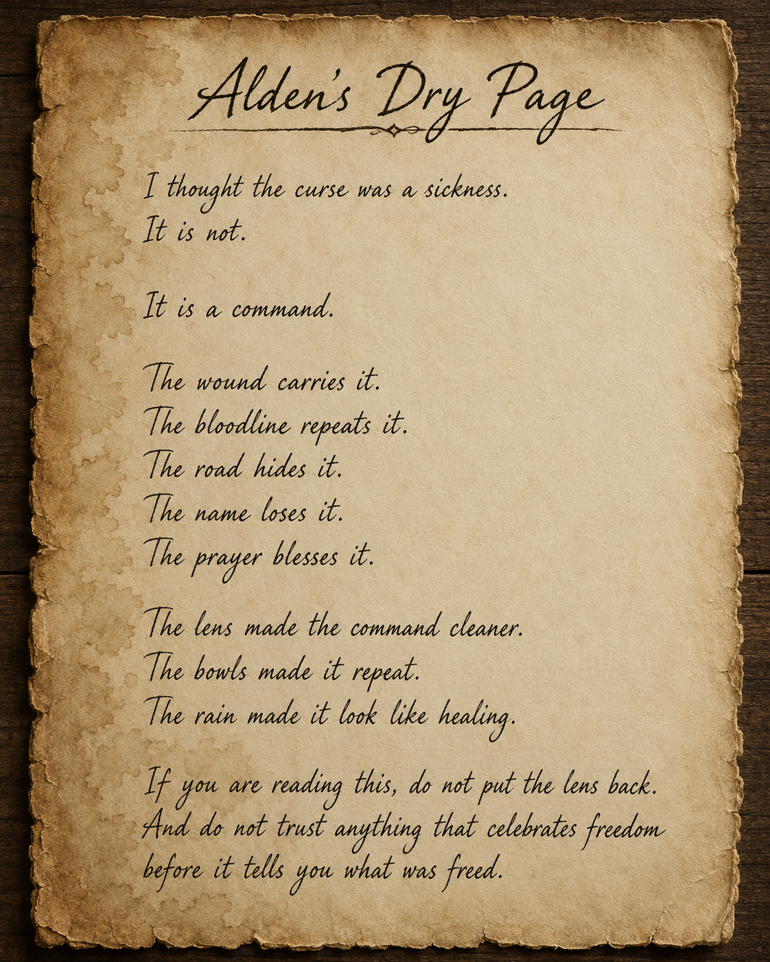 Alden's Dry Page